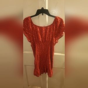 Floral v neck cap sleeve mini dress